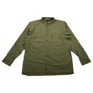 Truewerk Cloud Shirt Long Sleeve Green Snap Buttons Lightweight Men's X Length